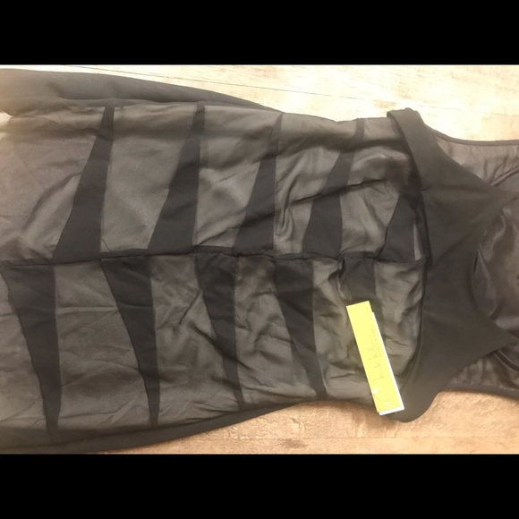 NWT Nicole Miller Sheer Mini Dress - Picture 2 of 6